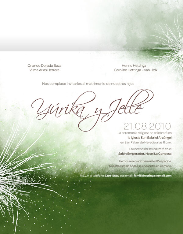 Wedding Invitation Layout design and final artwork